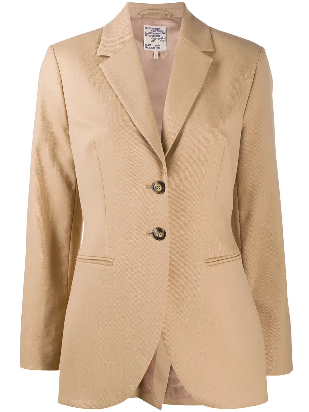 beige fitted blazer
