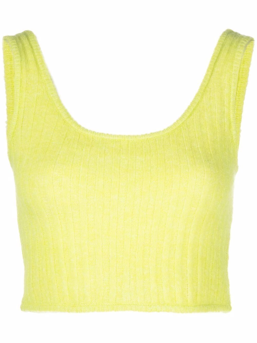 yellow knit tank top