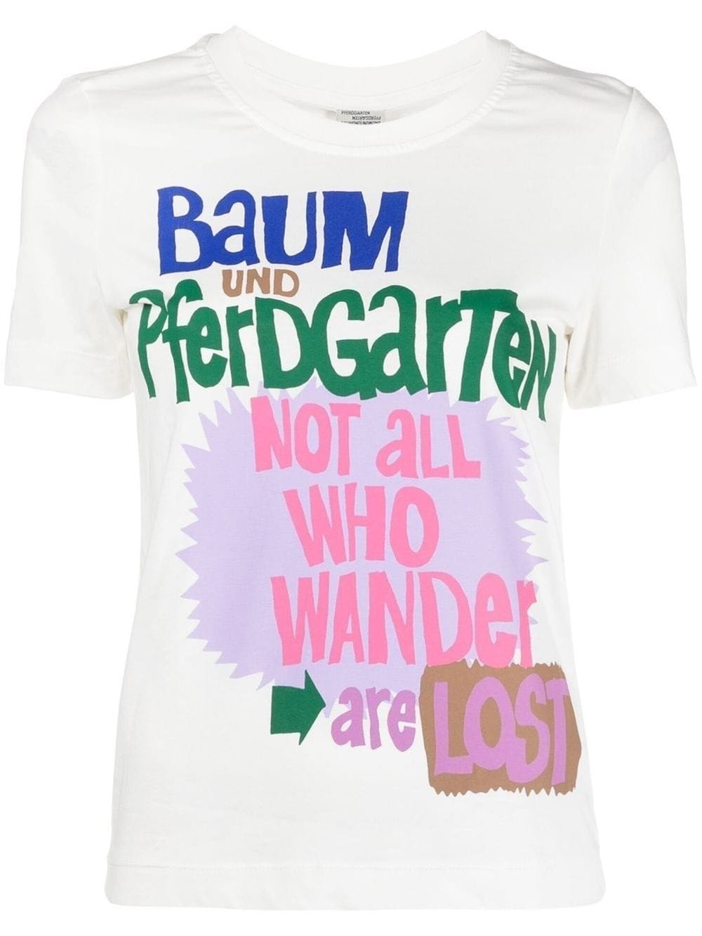stum Morgen træner logo-print detail T-shirt | Baum Und Pferdgarten | Eraldo.com