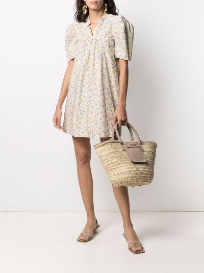 short puffed sleeve dress