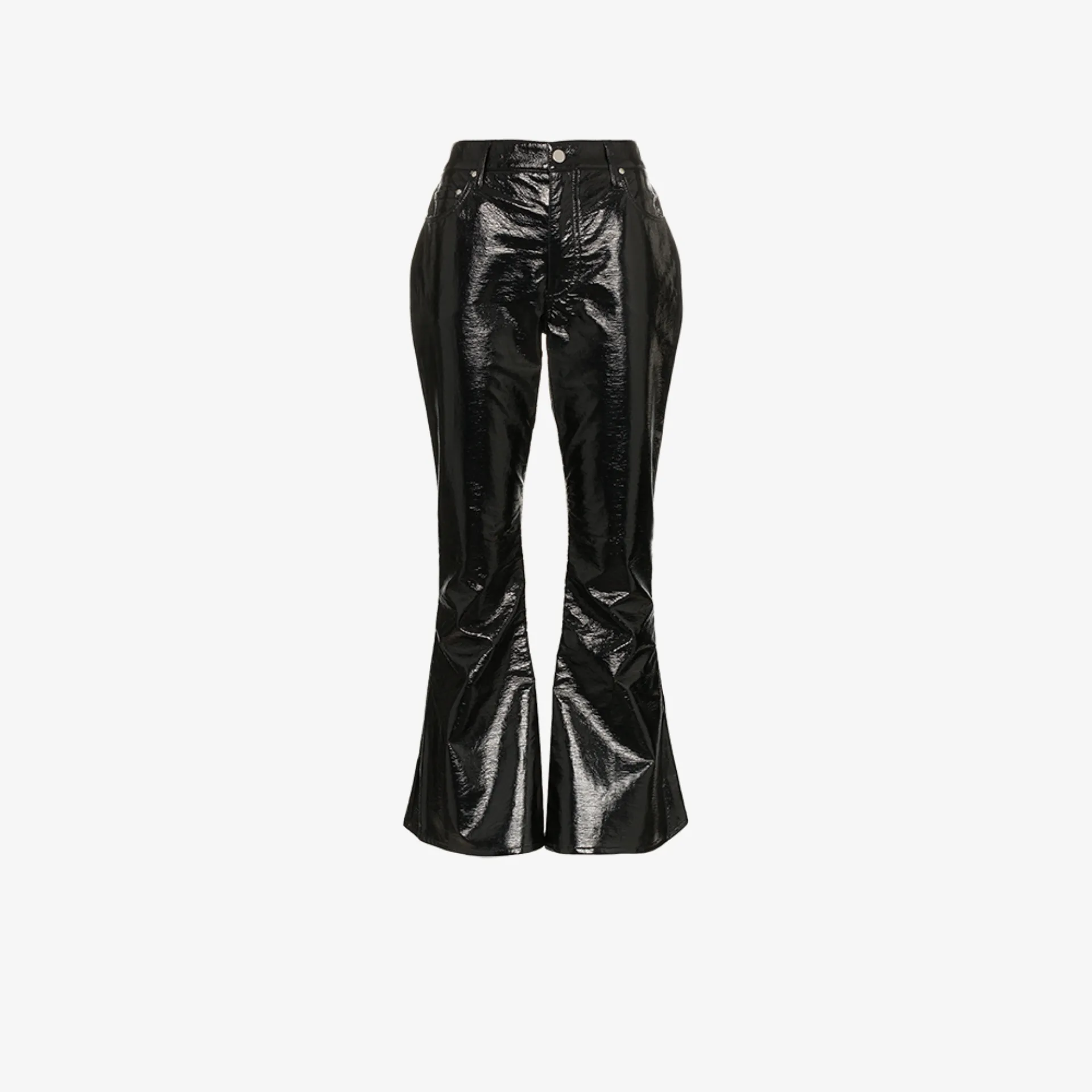 flared vinyl trousers