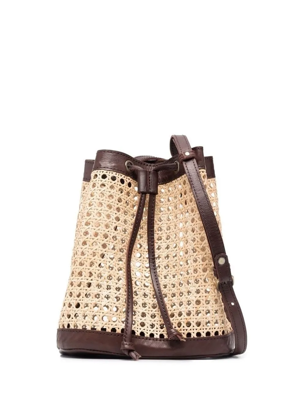 twotone woven bucket bag BEMBIEN