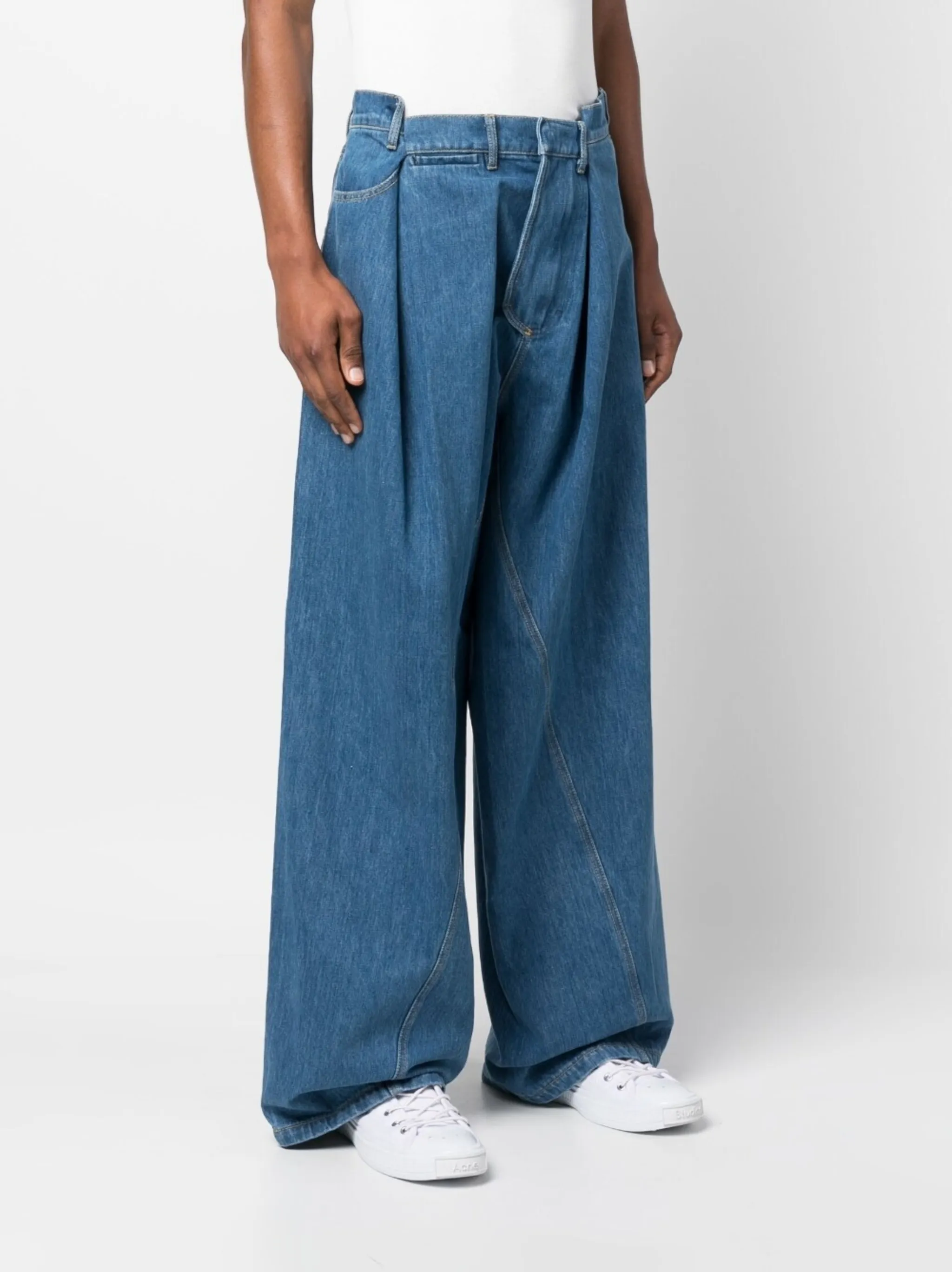 DAN(ダン) 0 POCKET DENIM - WIDE NONWASH REYNOLDS DENIM PANT // WASHED BLACK – FORMER MERCHANDISE