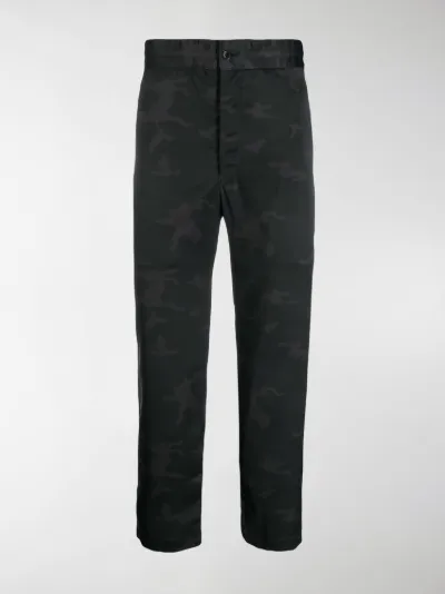 camouflage cropped trousers