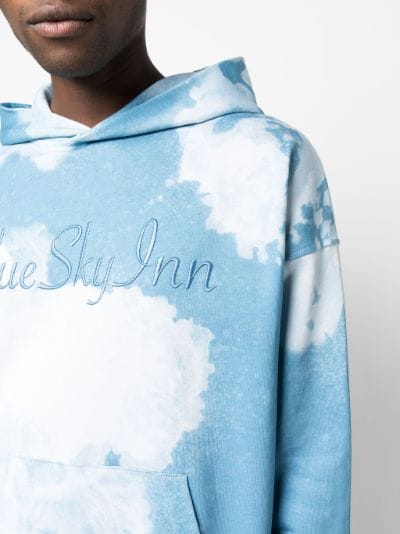 logo embroidered tie dye hoodie BLUE SKY INN Eraldo