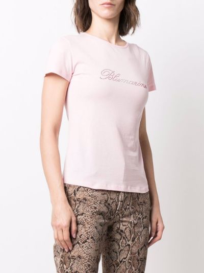 rhinestone-embellished cotton T-shirt | Blumarine | Eraldo.com