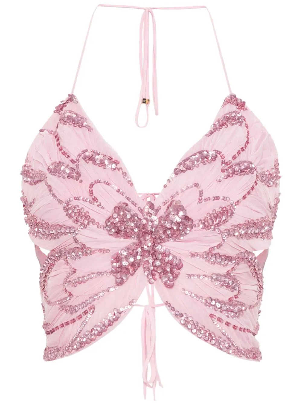Blumarine sequin-embellished butterfly top | Eraldo.com US