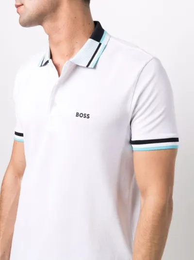 embroidered logo polo shirt | BOSS 