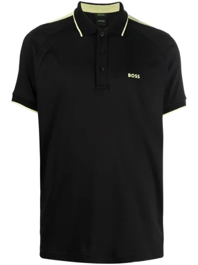 logo-print cotton polo shirt | BOSS 