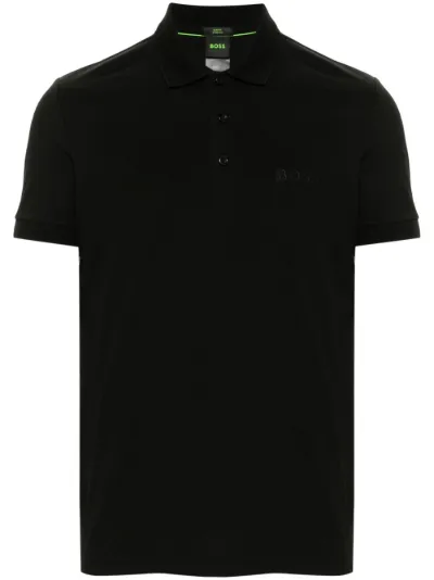 BOSS rubberised logo polo shirt Eraldo XC