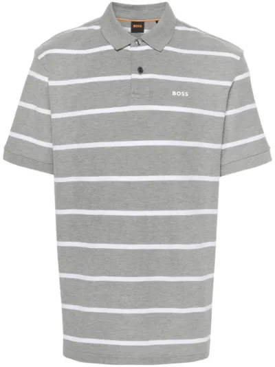 Hugo boss striped outlet polo shirt