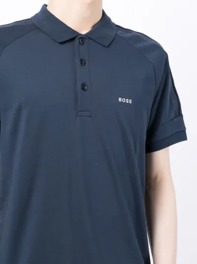 tonal logo-tape polo shirt | BOSS 