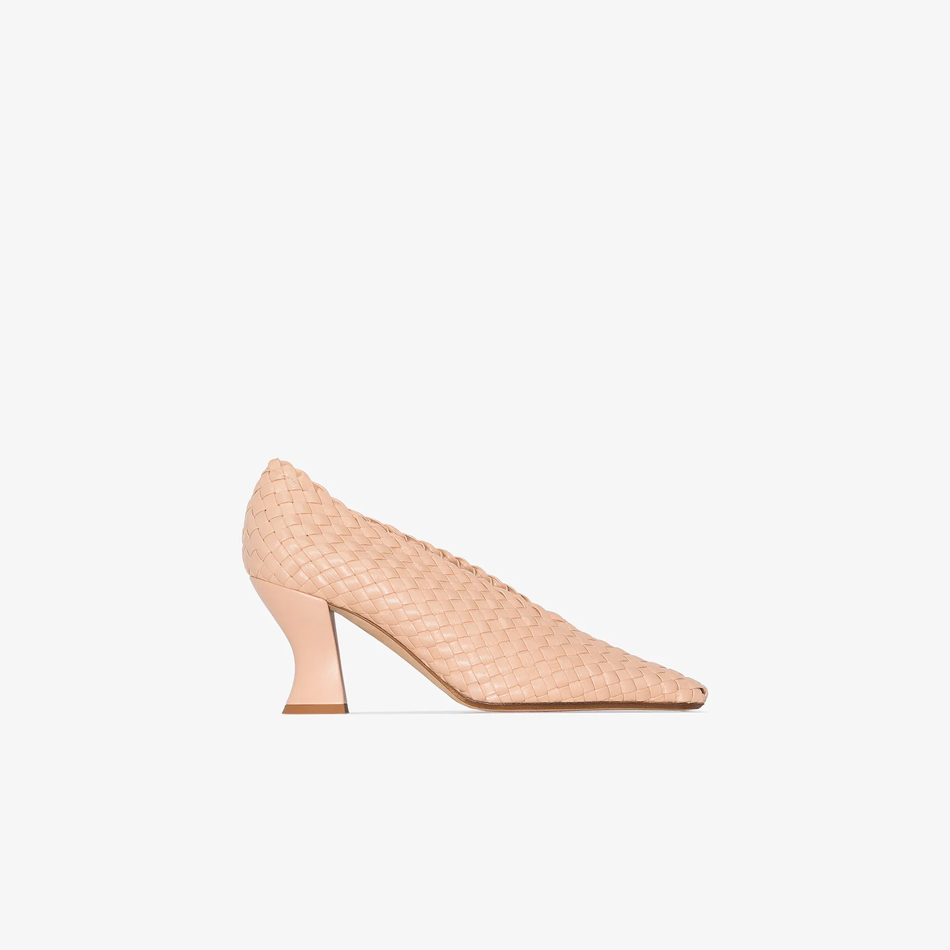 woven leather pumps