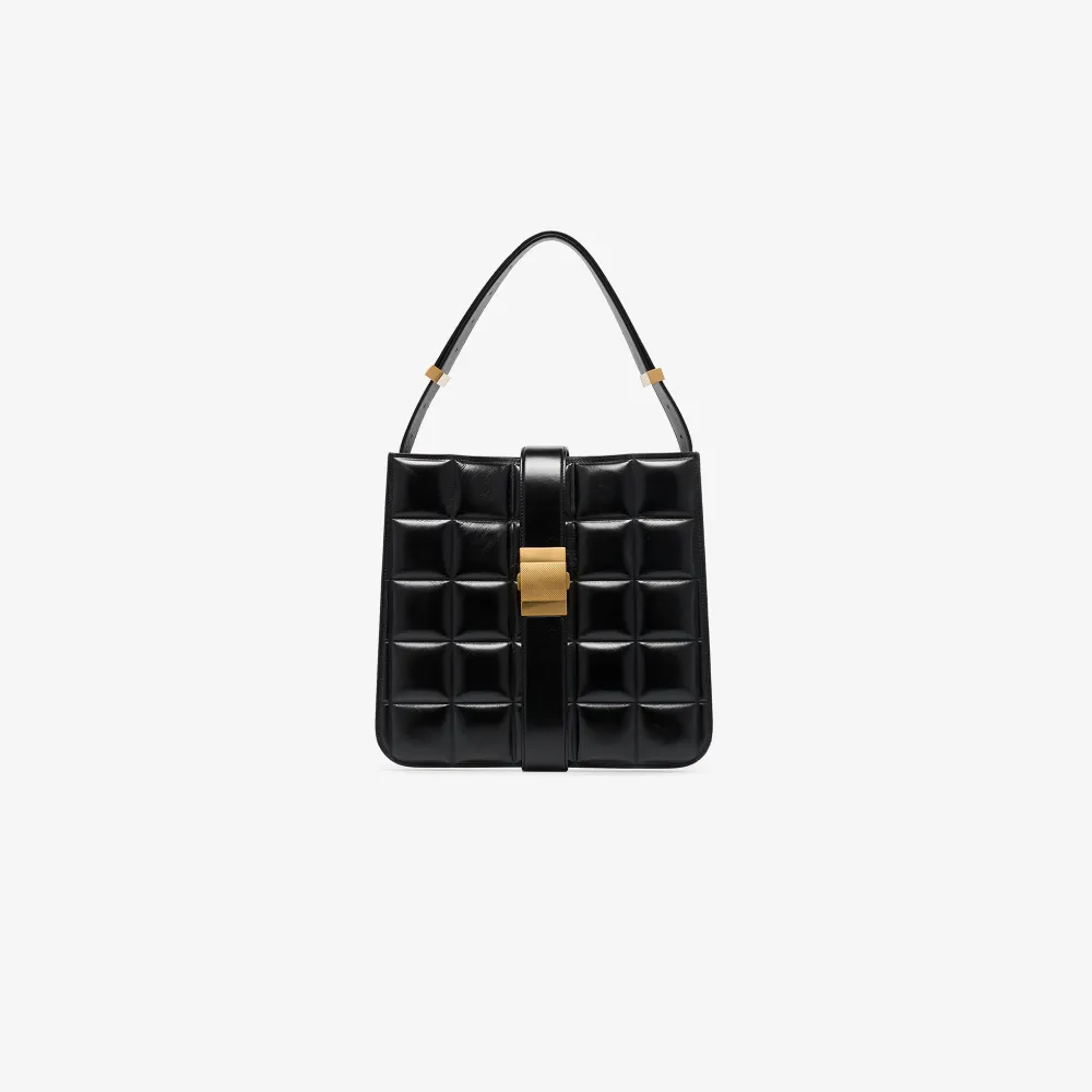 black padded shoulder bag