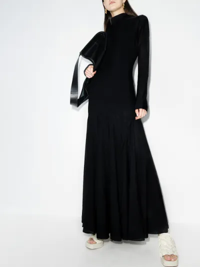 high neck jersey dress