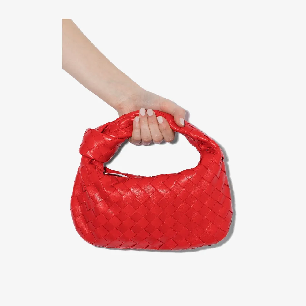 Bottega red mini BV Jodie leather bag Browns