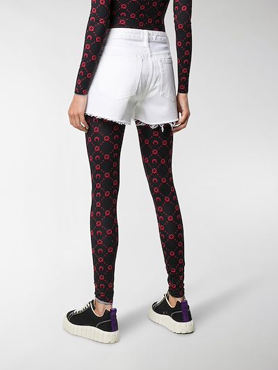 maroon cut off shorts