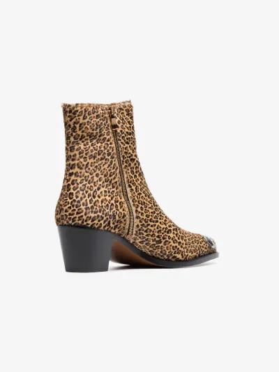 Milanese 55 leopard print Ankle boots展示图