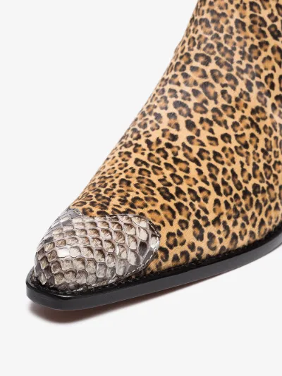 Milanese 55 leopard print Ankle boots展示图