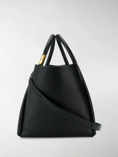 structured leather tote