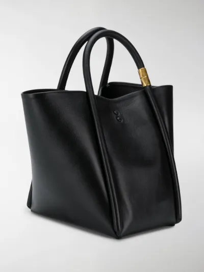 structured leather tote