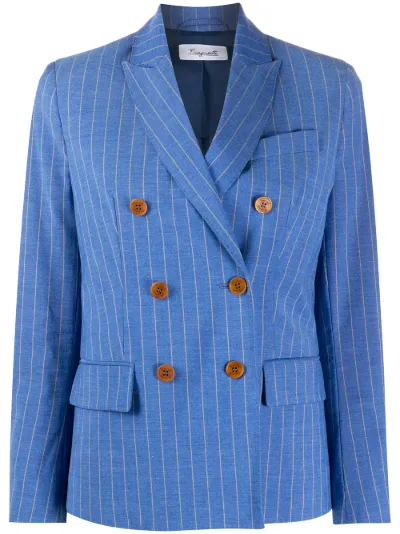 pinstripe double breasted blazer