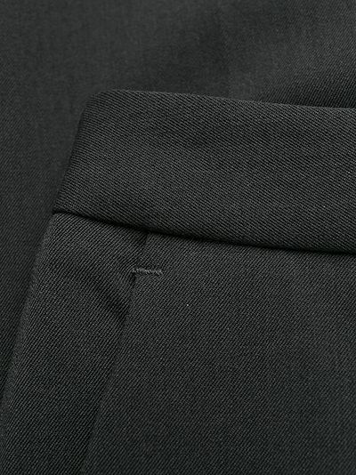 white tailored flared trousers