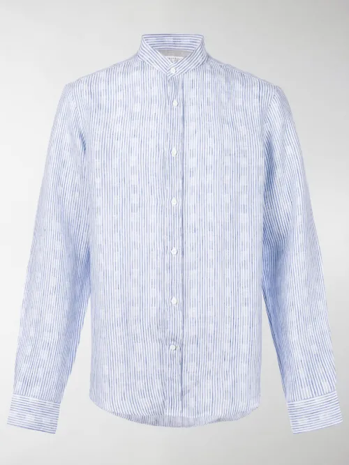 Brunello Cucinelli - Camicia con colletto alla coreana