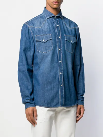 brunello cucinelli denim shirt