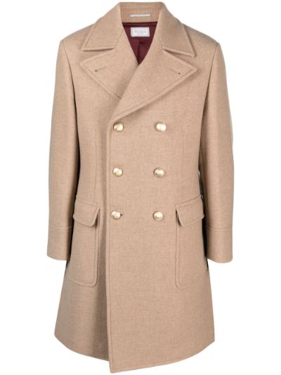 double-breasted wool-blend coat | Brunello Cucinelli | Eraldo.com