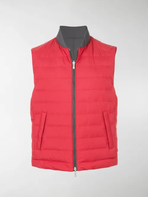 Brunello Cucinelli - Gilet reversibile effetto trapuntato