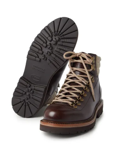 Brunello Cucinelli lace up leather boots Eraldo UK