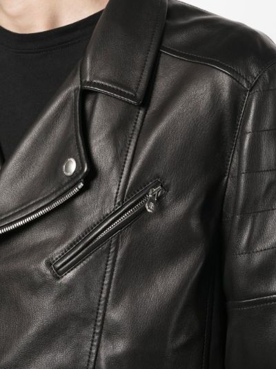 Brunello cucinelli vintage leather biker clearance jacket