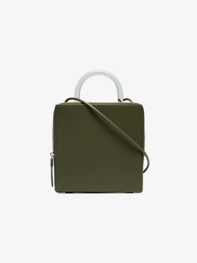 Building Block Women S Bags Browns Uk Green Box Leather Shoulder Bag Building Block