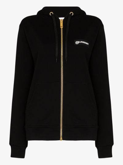 zip up panel drawstring hoodie