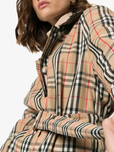 burberry vintage check trench coat