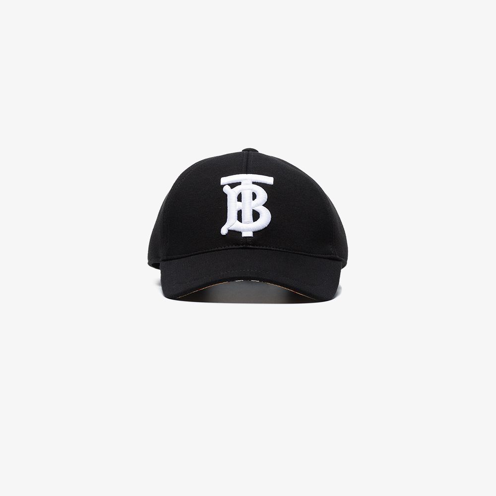 Burberry Black TB Logo Embroidered Cotton Baseball Cap | Browns