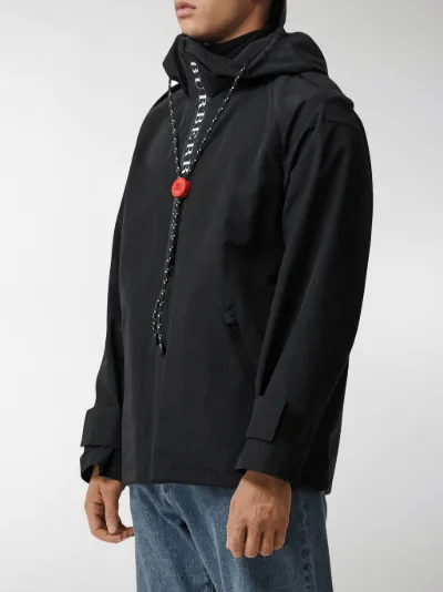 bungee cord detail hooded parka