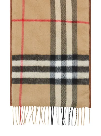 check cashmere scarf