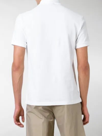 check placket cotton polo shirt