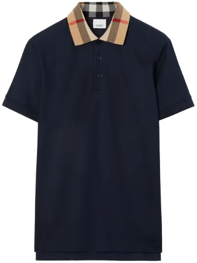 Burberry checked collar cotton polo shirt Eraldo IC