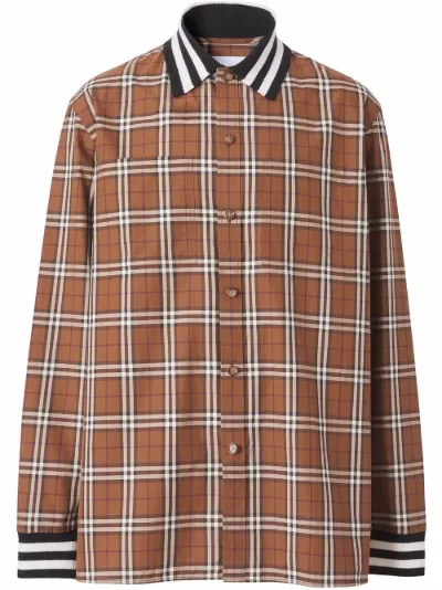 burberry vintage check cotton poplin shirt