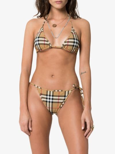 burberry vintage check bikini