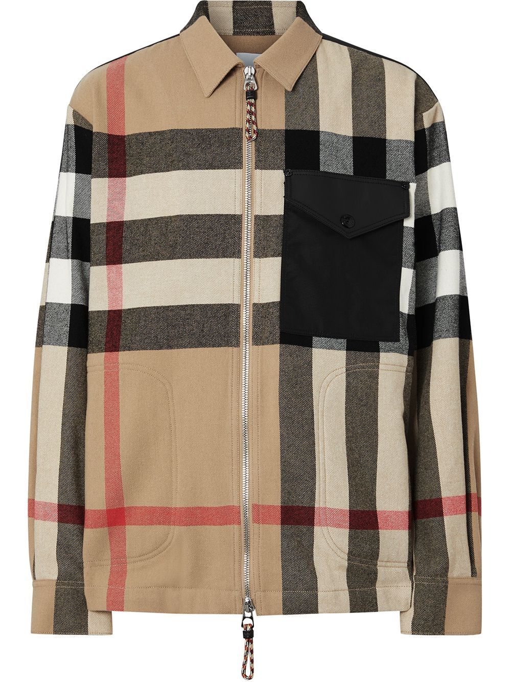 Burberry shops contrast button shirt