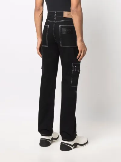 Burberry contrast-stitch straight-leg 