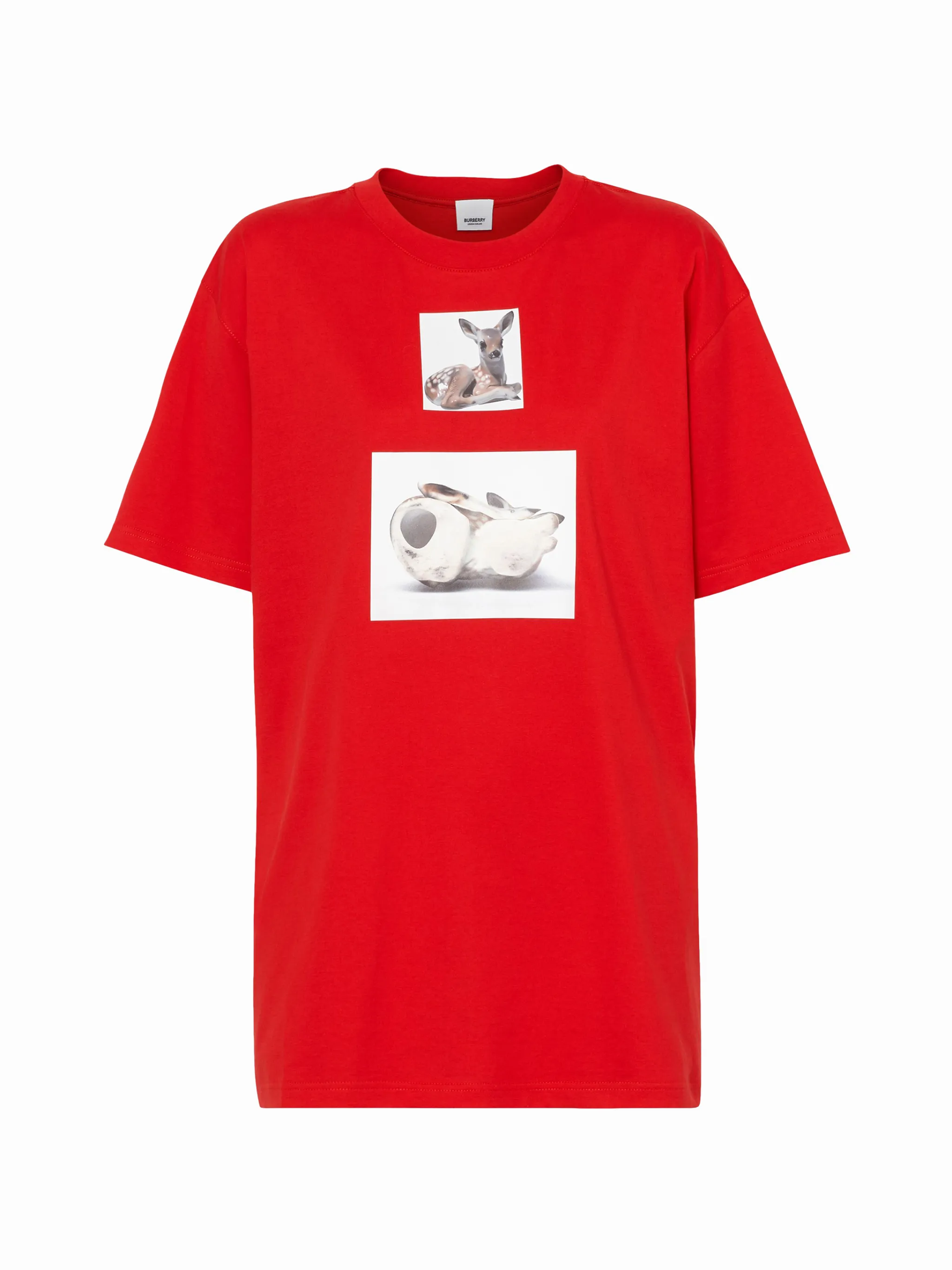 Burberry Deer Print Cotton T shirt Eraldo DE