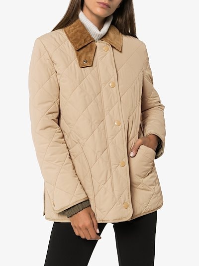 Burberry Diamond Quilted Barn Jacket Browns