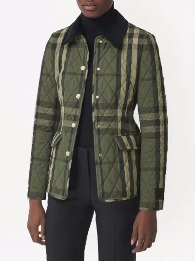 burberry quilted nova check jacket