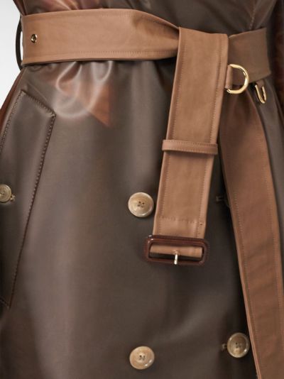 leather burberry trench coat
