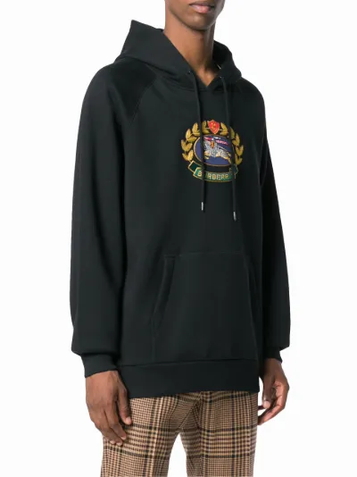 Burberry embroidered logo hoodie sale